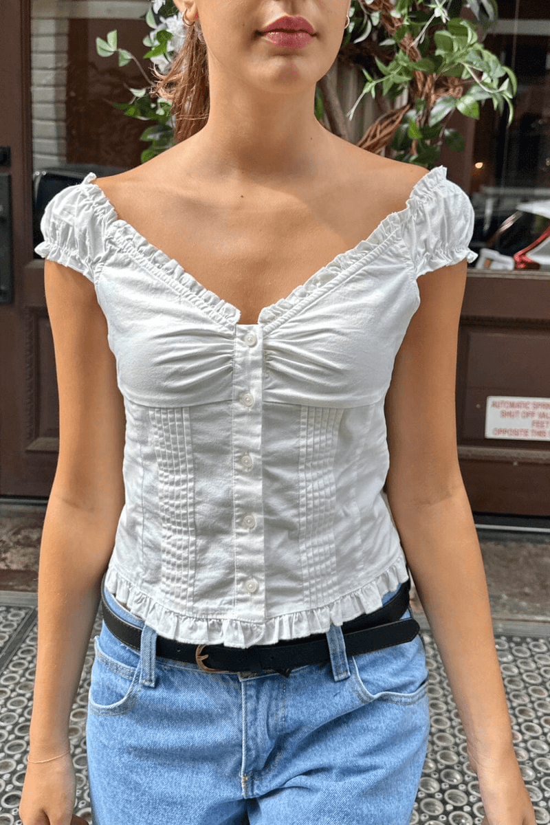 Brandy Melville Elena Top Putih