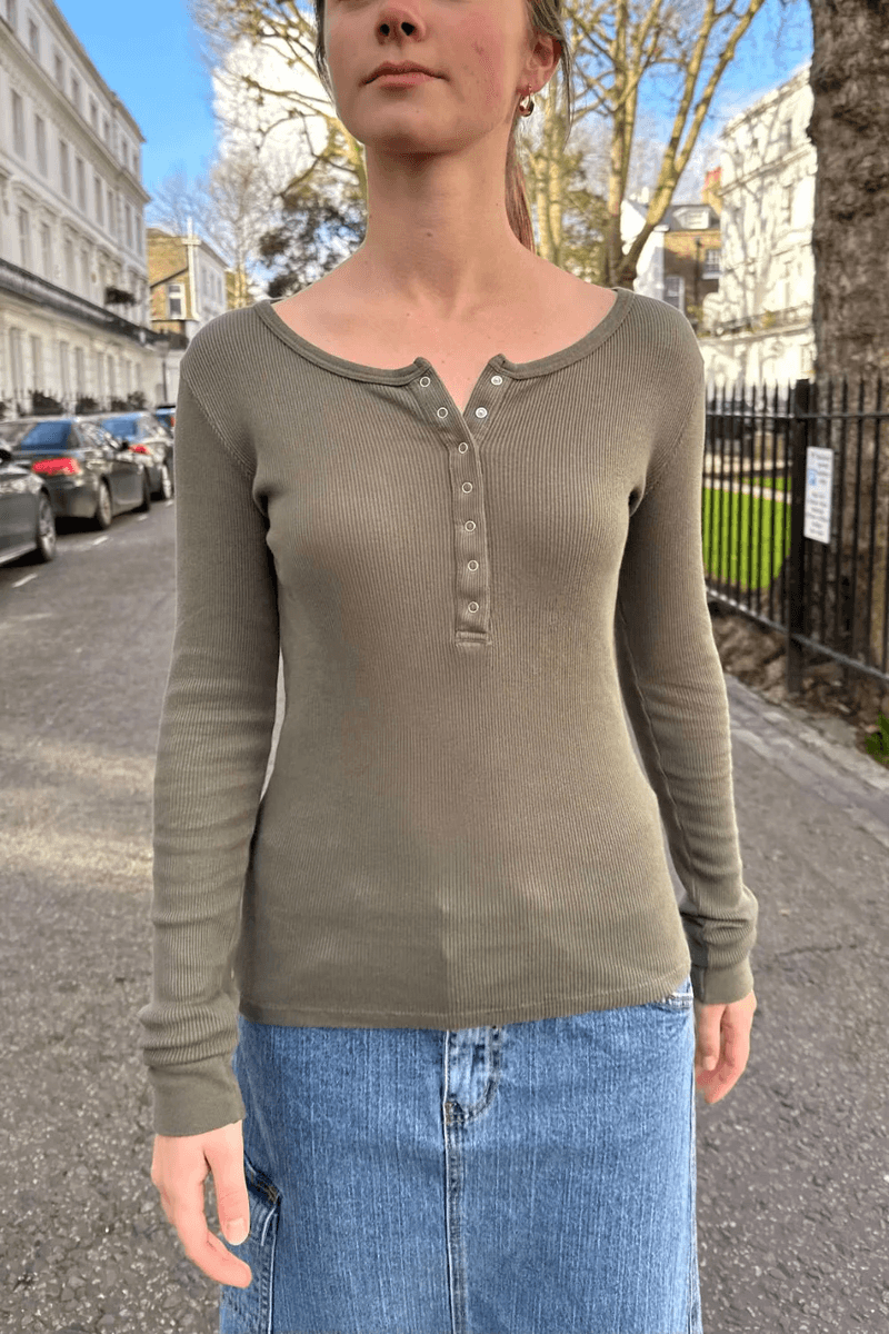 Brandy Melville Ahern Top šalvědově Zelená