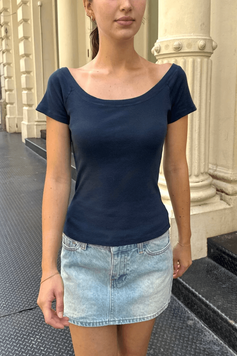 Brandy Melville Ginny Top Navy