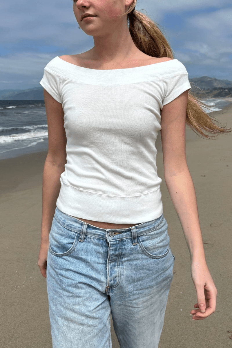 Brandy Melville Ginny Top White