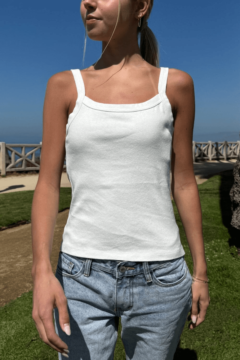 Brandy Melville Belle Tank Hvit