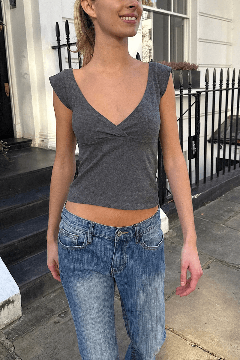 Brandy Melville Amara Tank Charbon