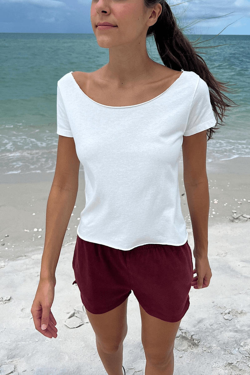 Brandy Melville Robyn Off The Shoulder Top Putih