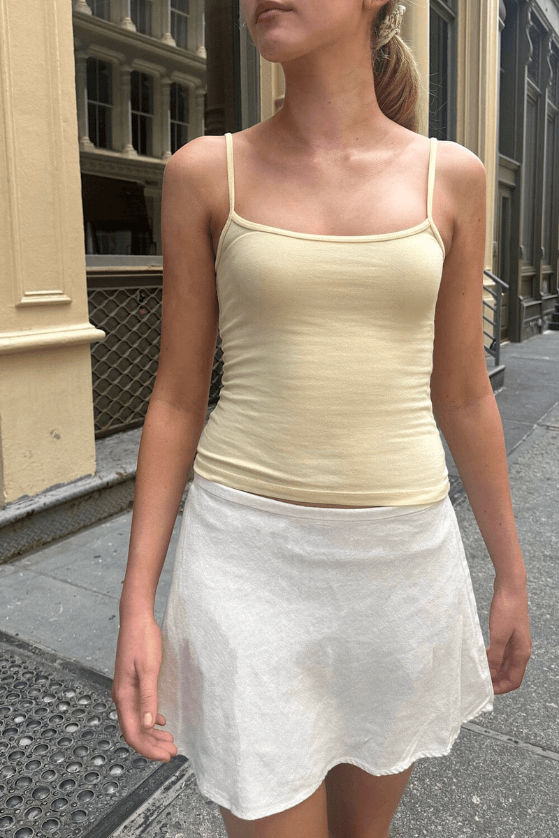 Brandy Melville Skylar Tank Top Kuning Pastel