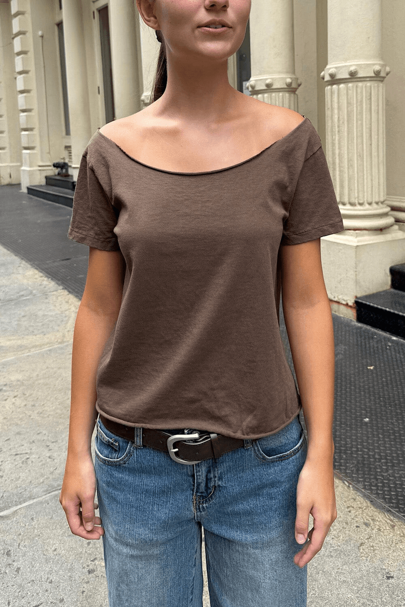 Brandy Melville Robyn Top Coklat Tua