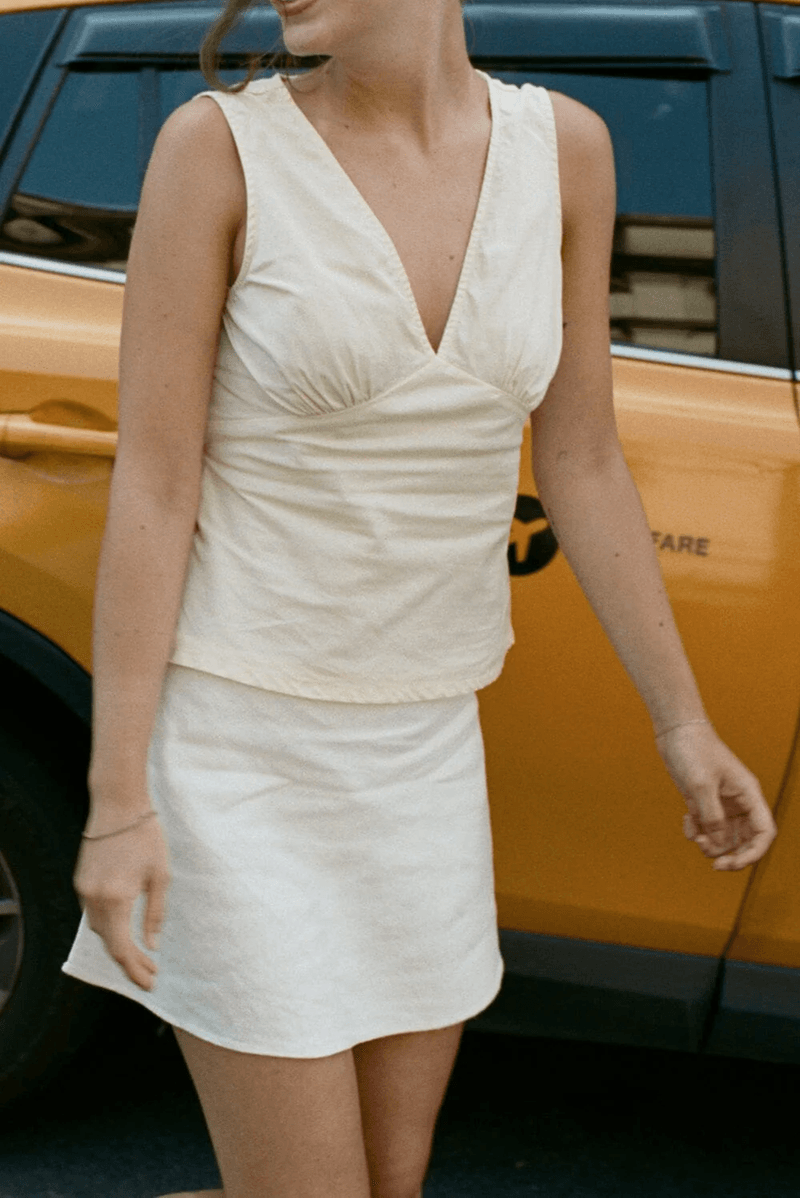 Brandy Melville Rafaela Top Pastel Yellow