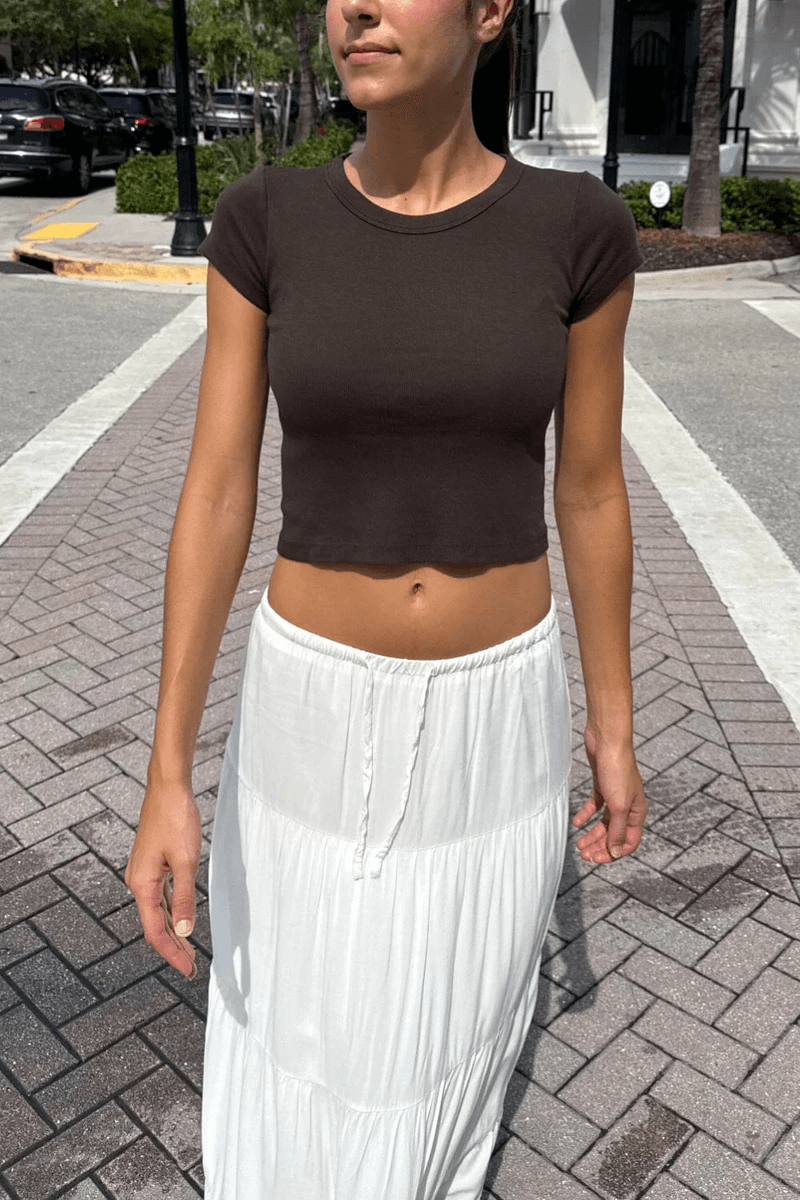 Brandy Melville Ashlyn Crop Top Moka