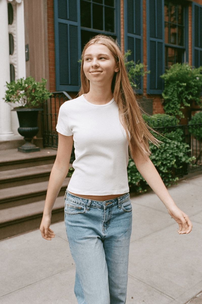 Brandy Melville Haut Hailie Blanc