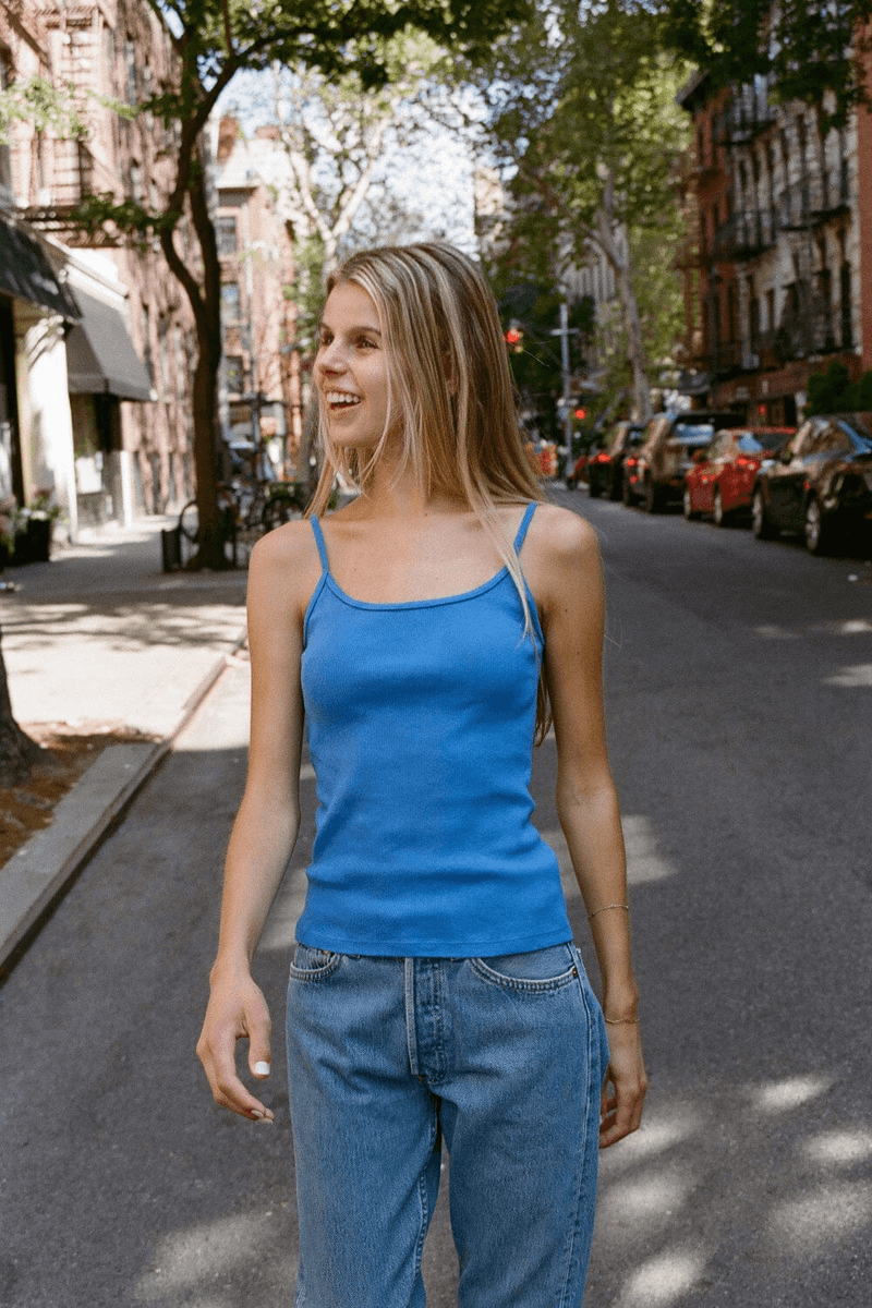 Brandy Melville Mirabelle Tank Kobaltově Modrá
