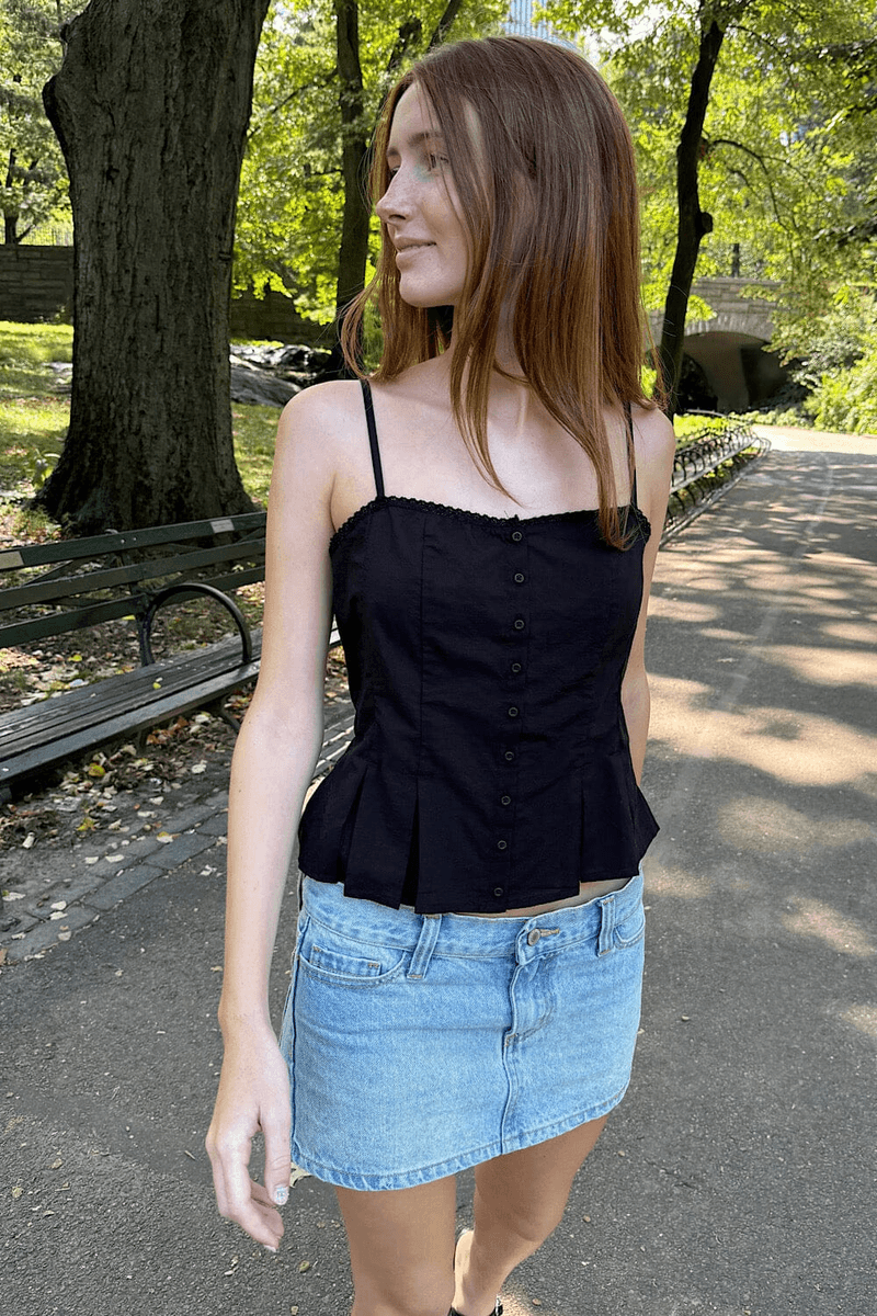 Brandy Melville Leila Tankas Juodas