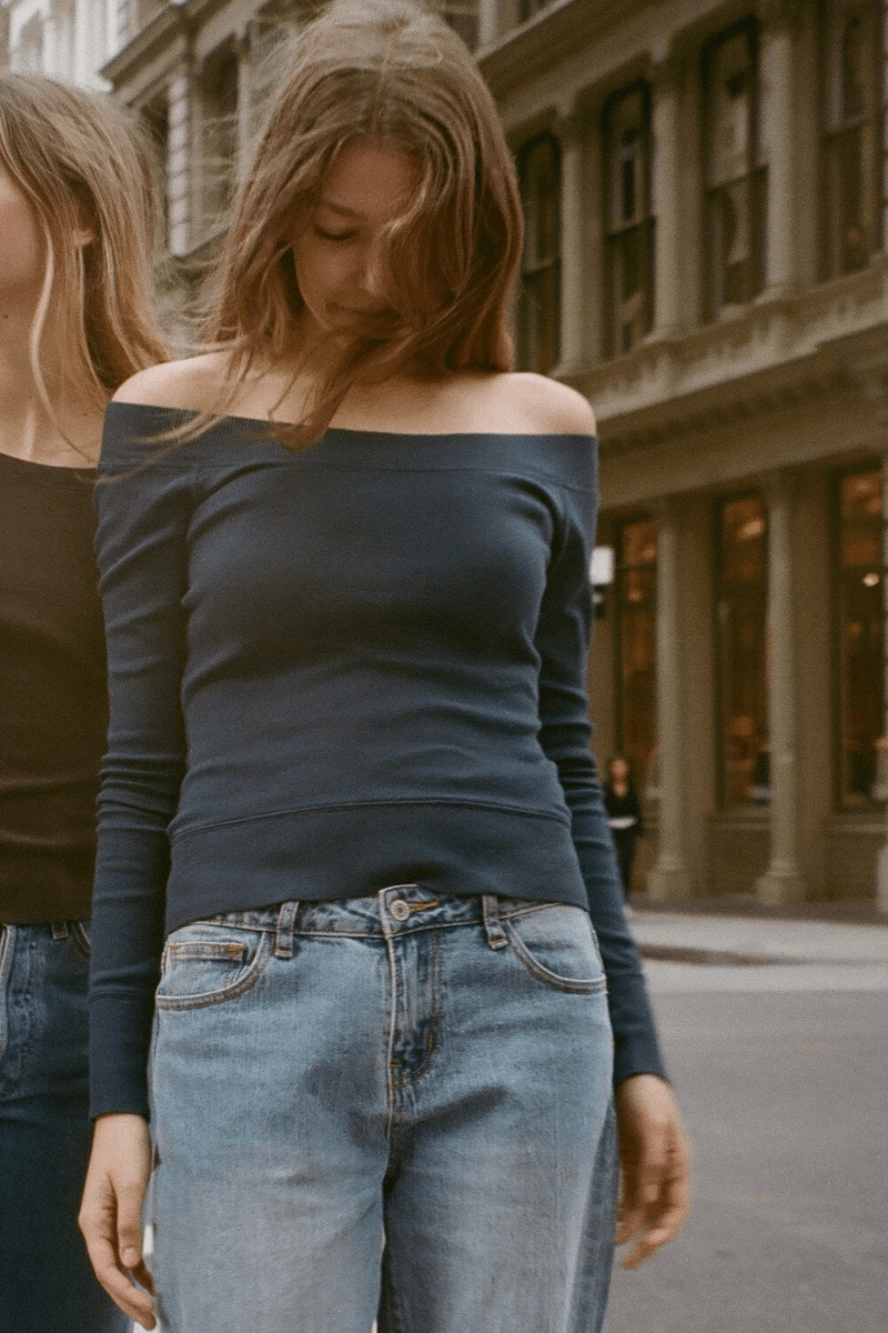 Brandy Melville Ginny Top Bleu Marine