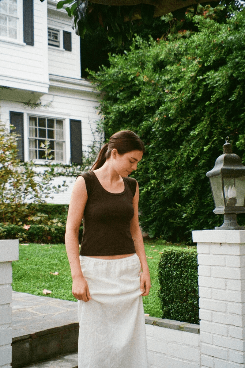 Brandy Melville Zelly Basic Top Moka