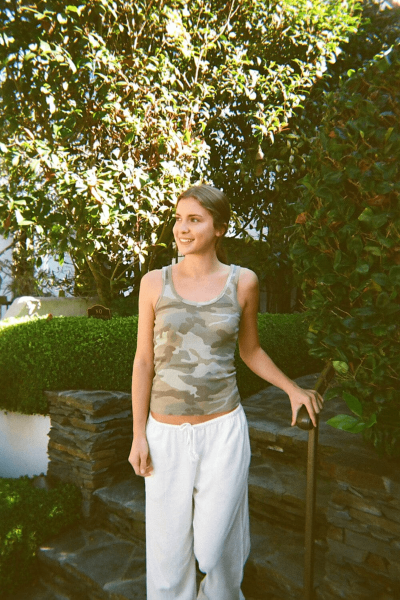 Brandy Melville Beyonca Tanque De Camuflagem Camuflagem Clara