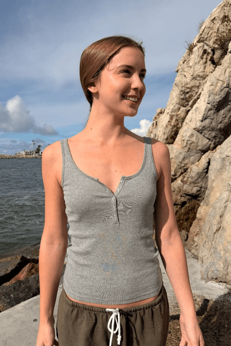Brandy Melville Simone Tank Ash Grey