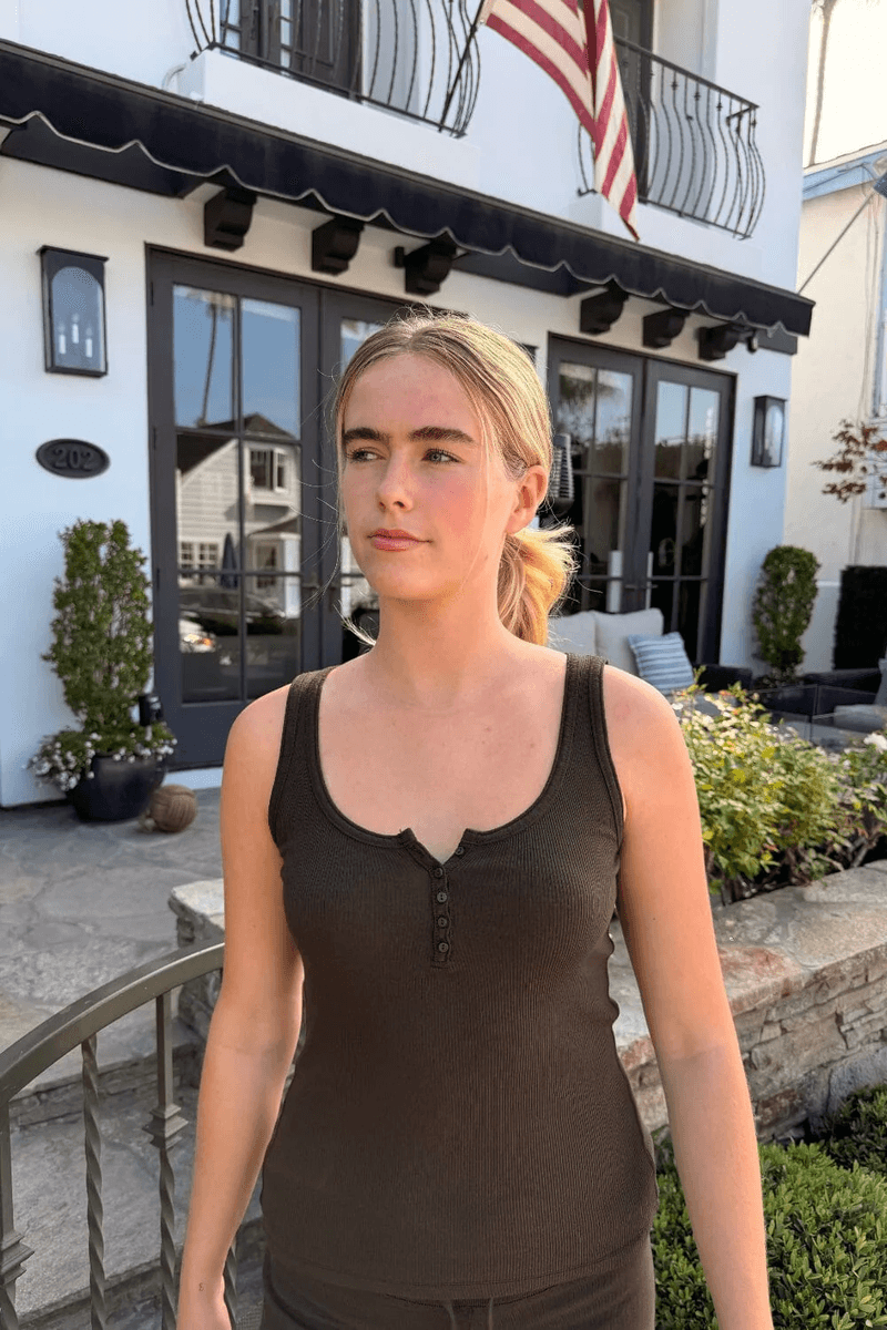 Brandy Melville Celia Tank Mocha