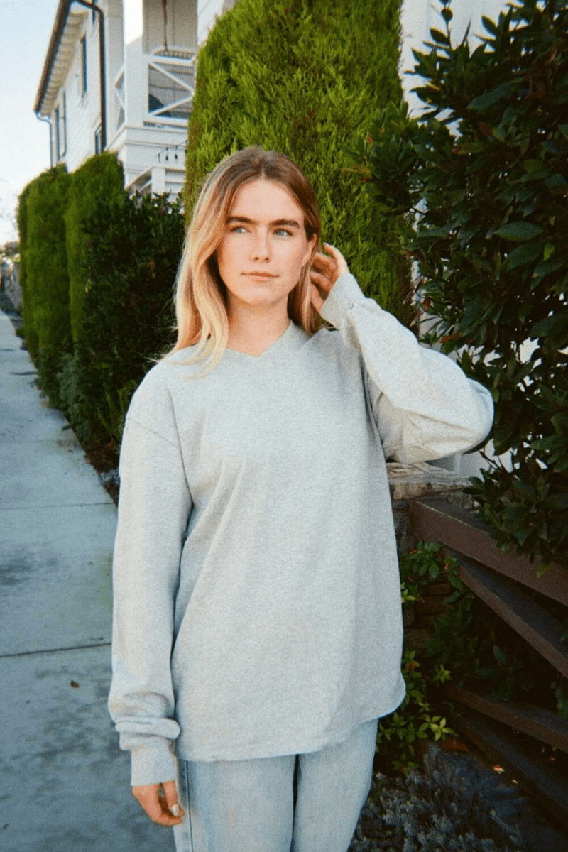 Brandy Melville Presley Top Heather Grey