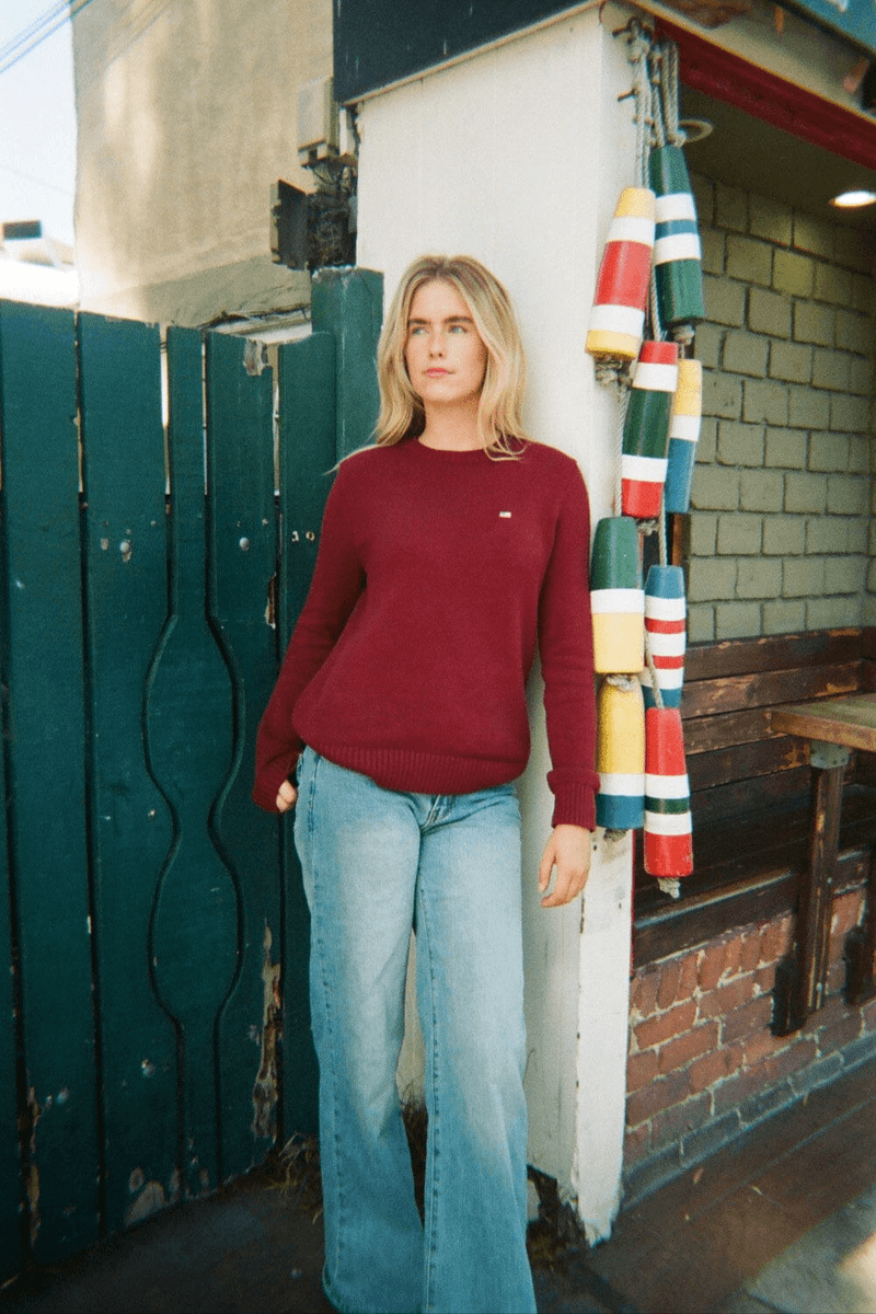 Brandy Melville Brianna Pamuklu Kazak Bordo