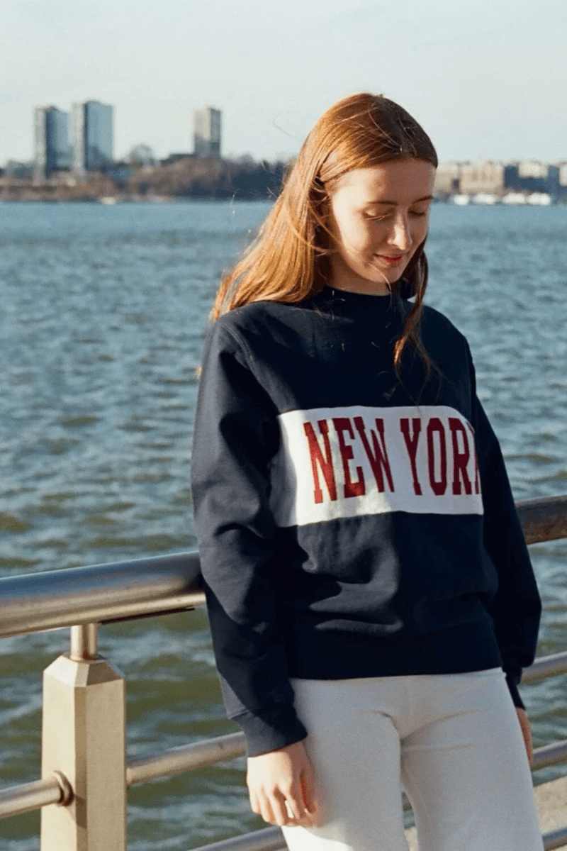 Brandy Melville Erica New York Sweatshirt Lacivert