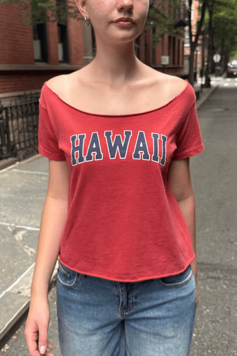 Brandy Melville Robyn Hawaii Top červený