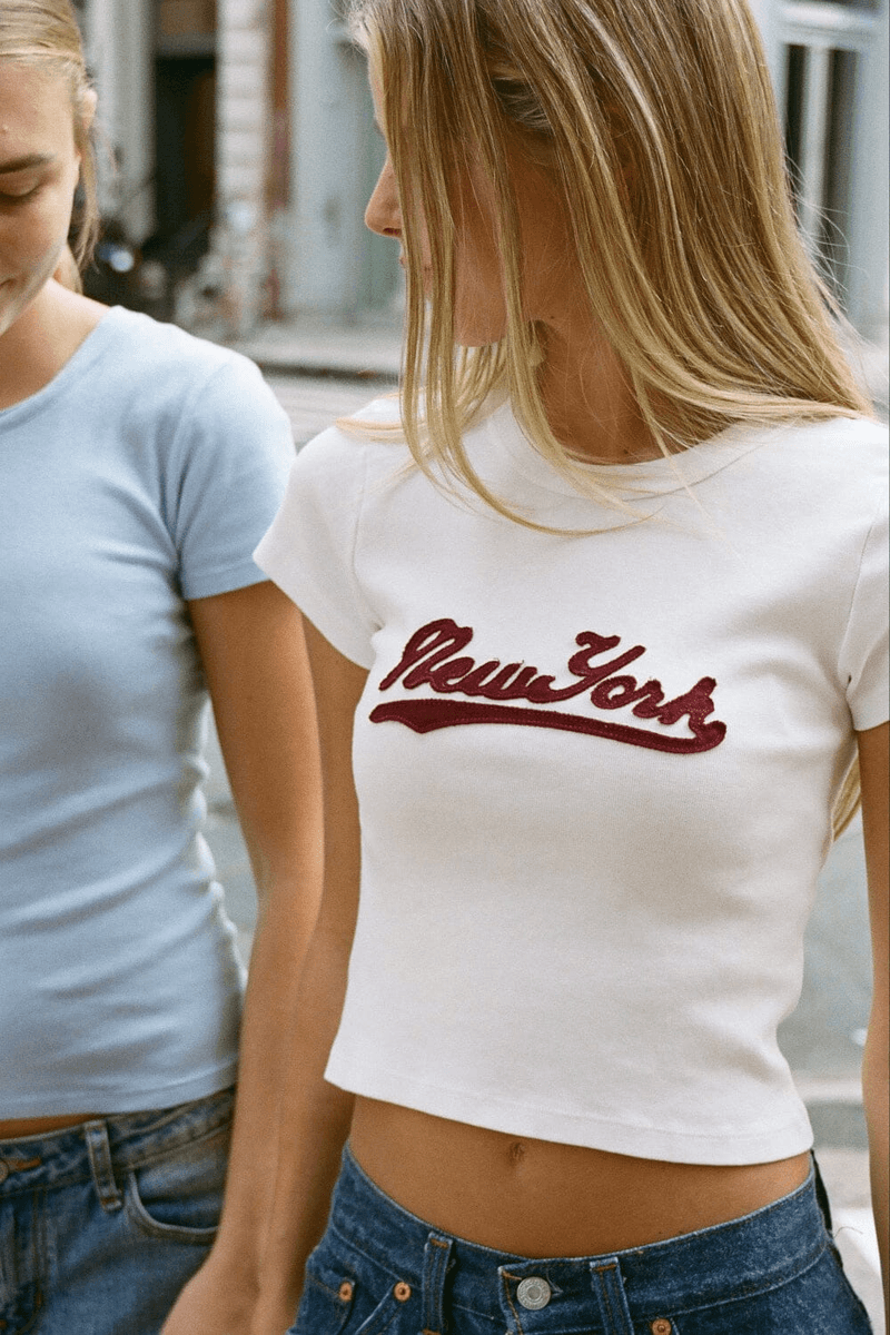 Brandy Melville Ashlyn New York üst Beyaz