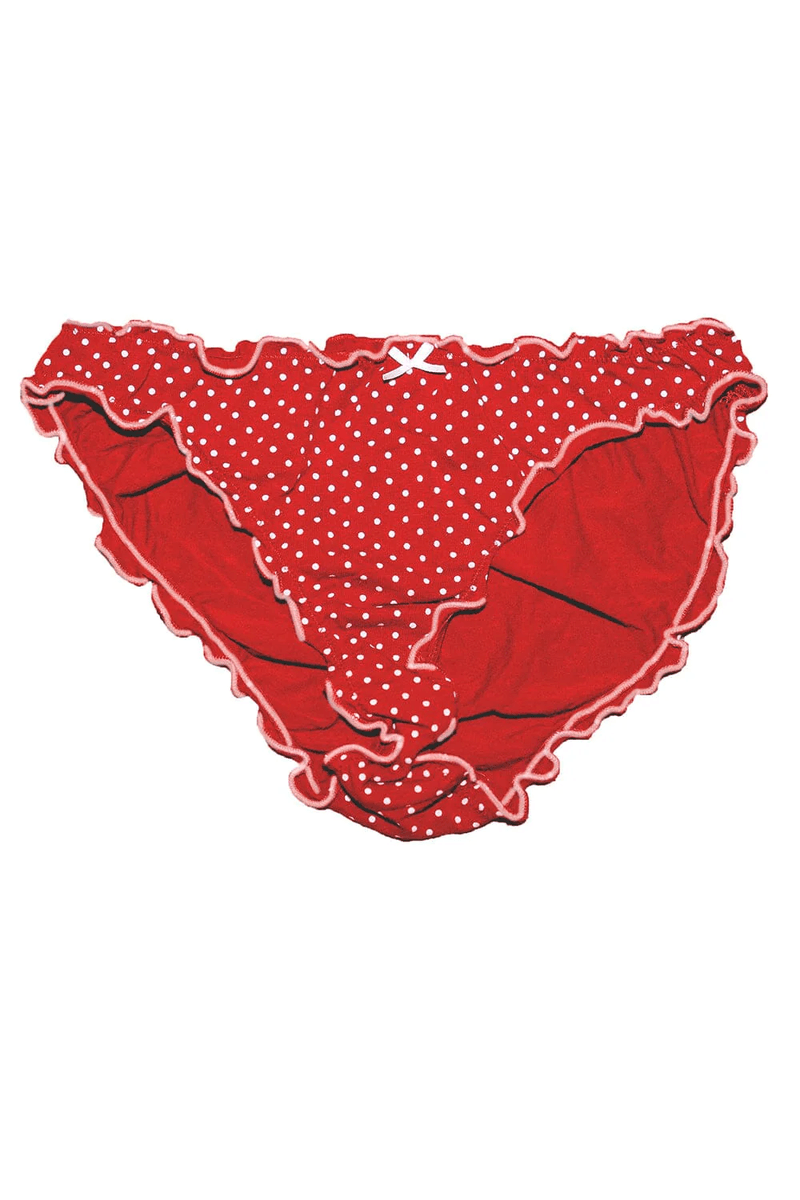 Brandy Melville Sous-vêtements à Pois Avec Nœud Rouge à Pois Blancs