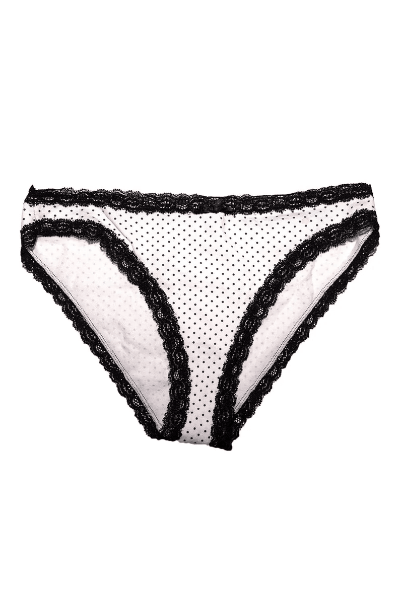 Sous-vêtements à Pois Blanc Avec Des Pois Noirs De Brandy Melville