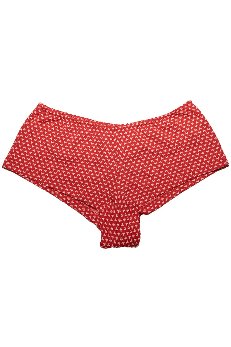 Brandy Melville Kalp Hipster Iç çamaşırı Kırmızı Beyaz Kalplerle