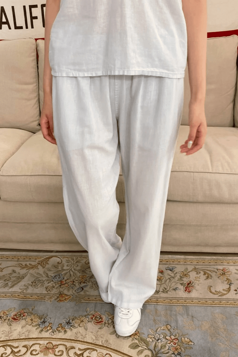 Brandy Melville Nanda Pants Suede Biru Muda