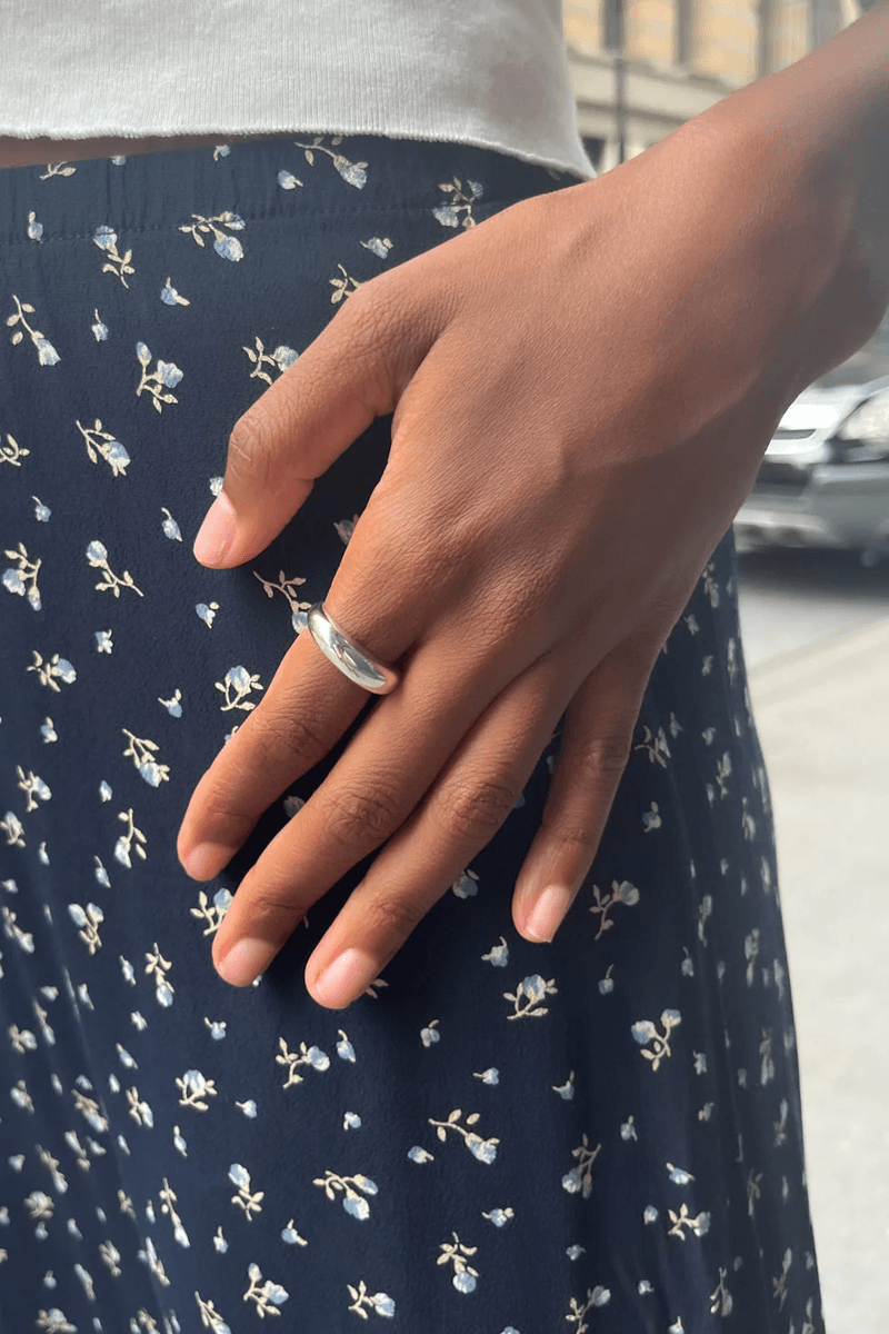 Brandy Melville Sterling Silver Rounded Ring Silver