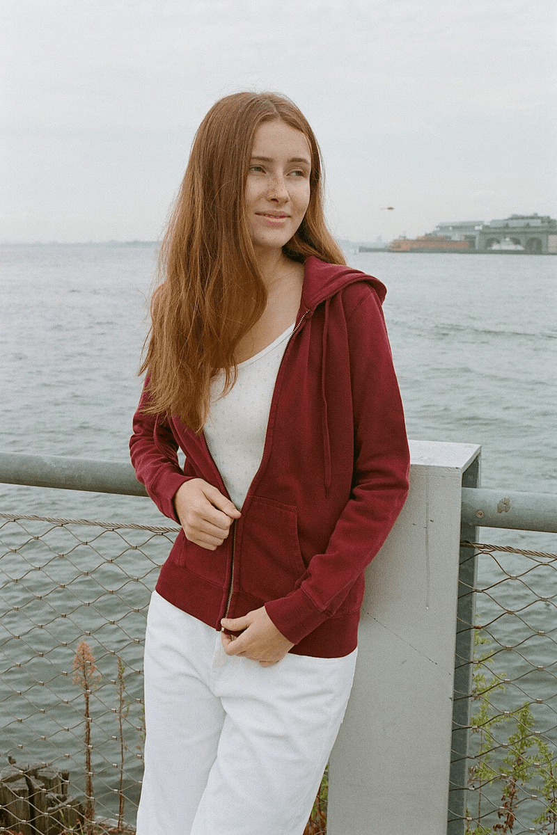 Brandy Melville Christy Hoodie Burgundy