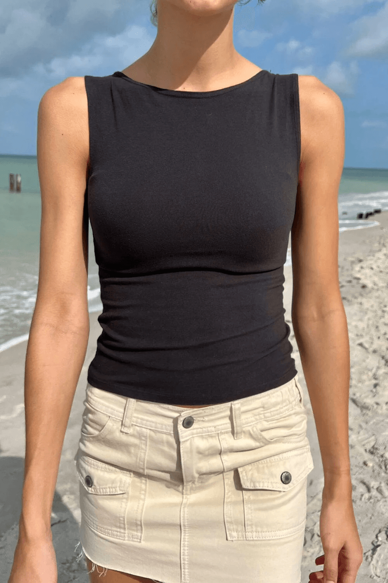 Brandy Melville Kathleen Základní Tílko černé