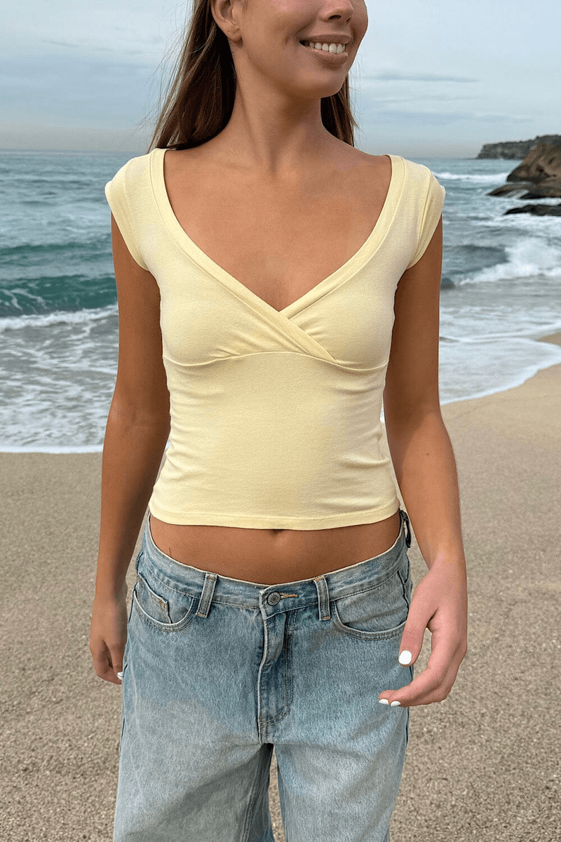 Brandy Melville Amara Tank Kuning Pastel